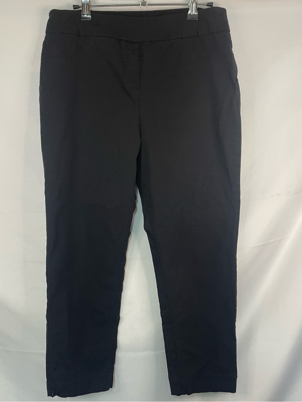 Soft Surrounding black pull on pants, no fabric rage but they’re cotton/spandex